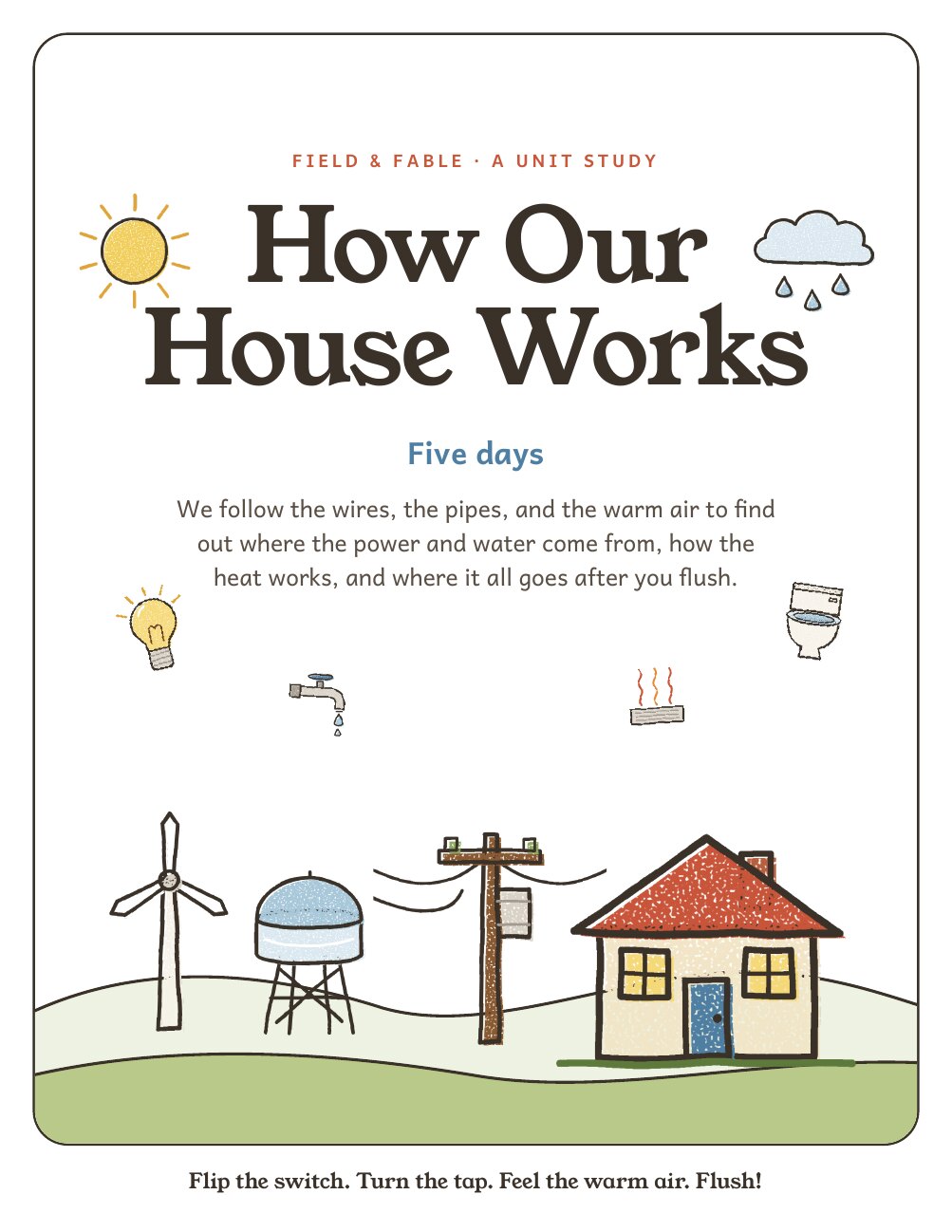 The cover of the How Our House Works unit.