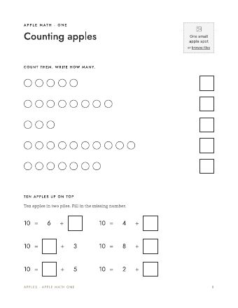 Page 8: Apple math, one