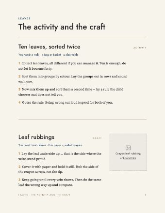Page 5: The activity and the craft