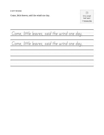Page 7: The copywork page