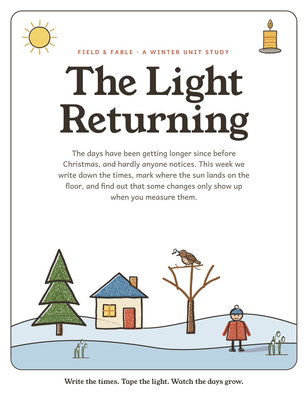 The cover of the The Light Returning unit.