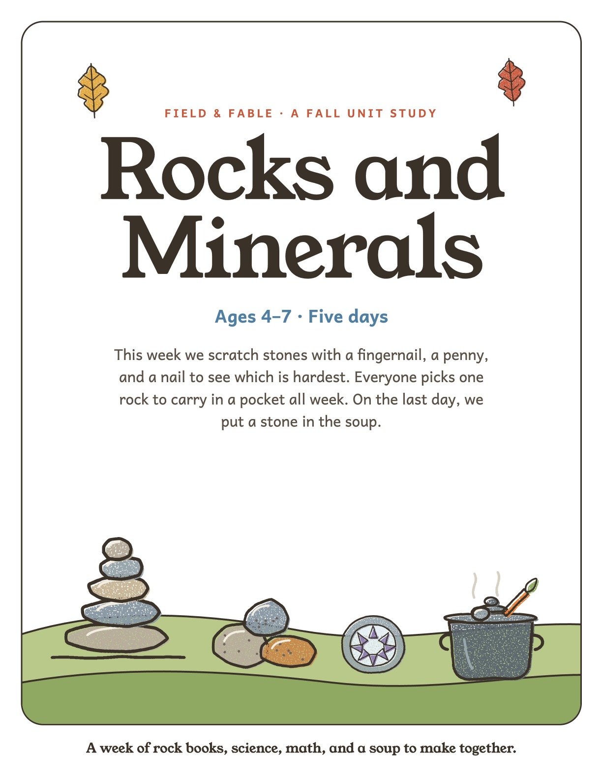 The cover of the Rocks and Minerals unit.