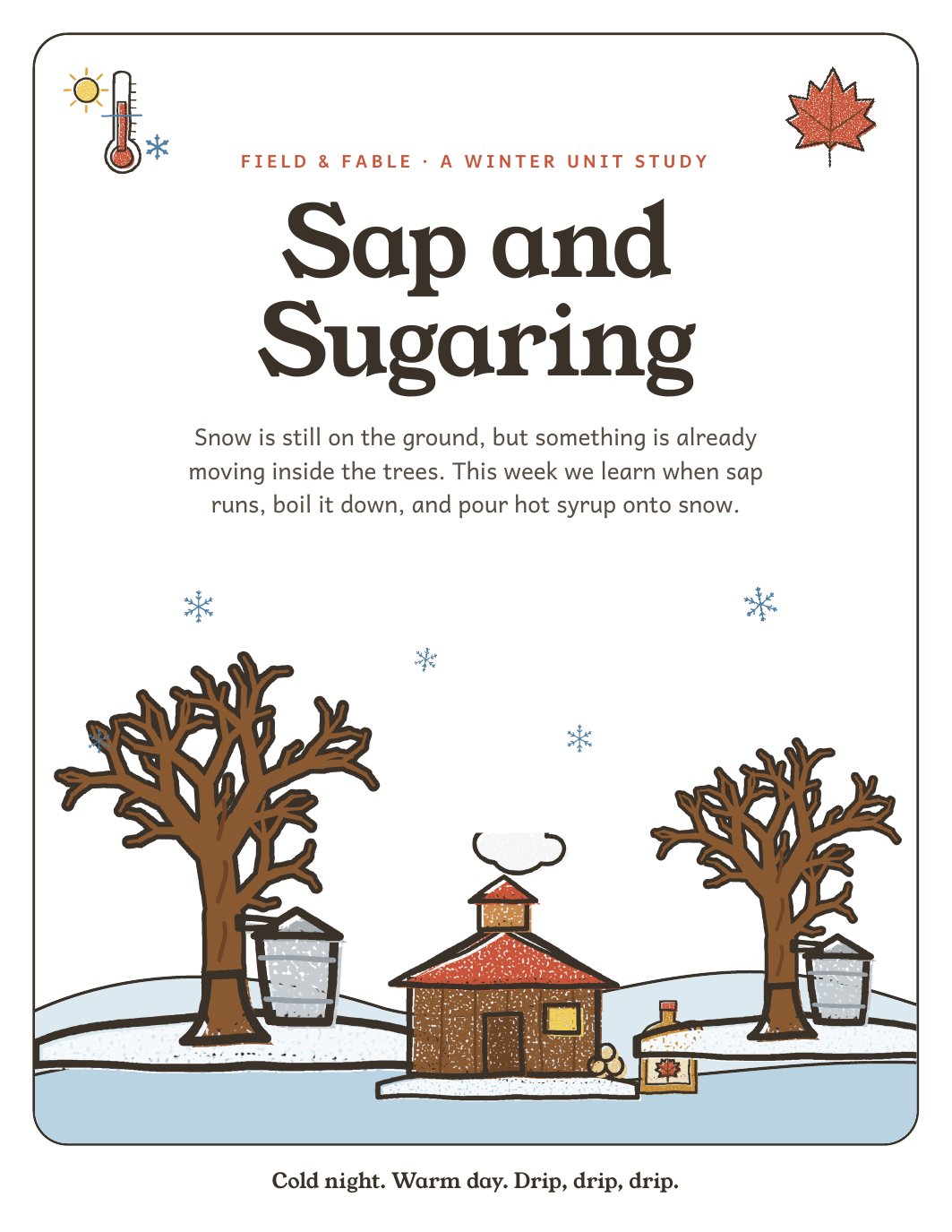 The cover of the Sap and Sugaring unit.