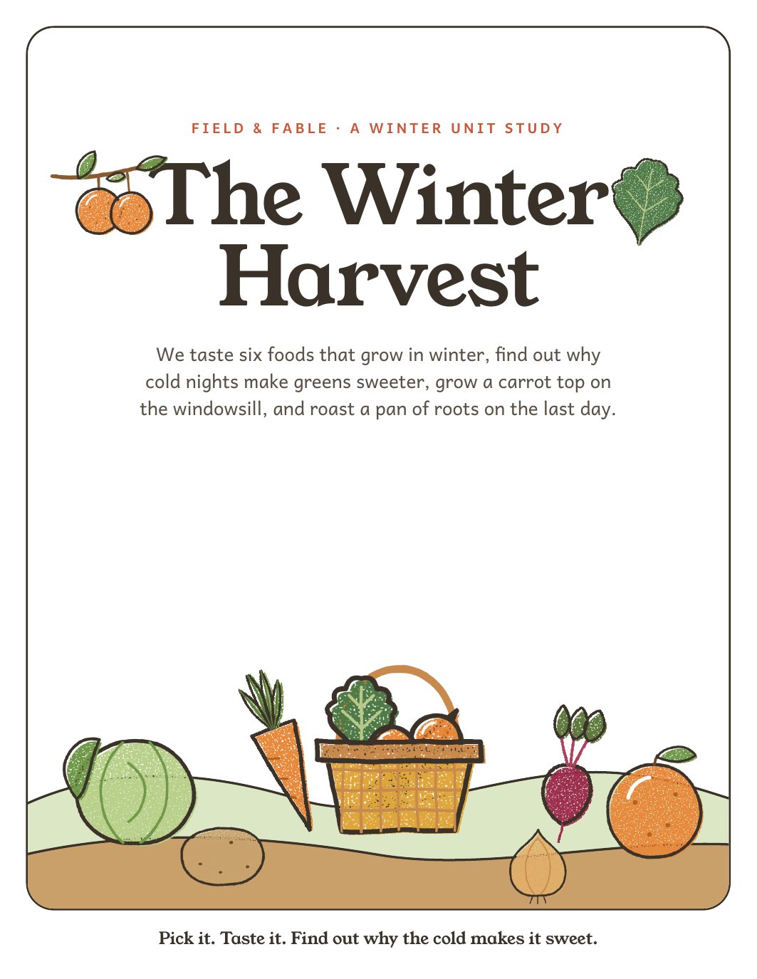The cover of the The Winter Harvest unit.