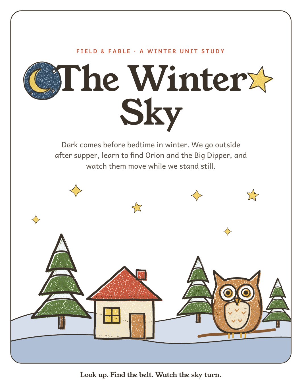 The cover of the The Winter Sky unit.